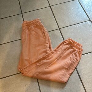 American Eagle sherbet, orange old-school joggers with pockets